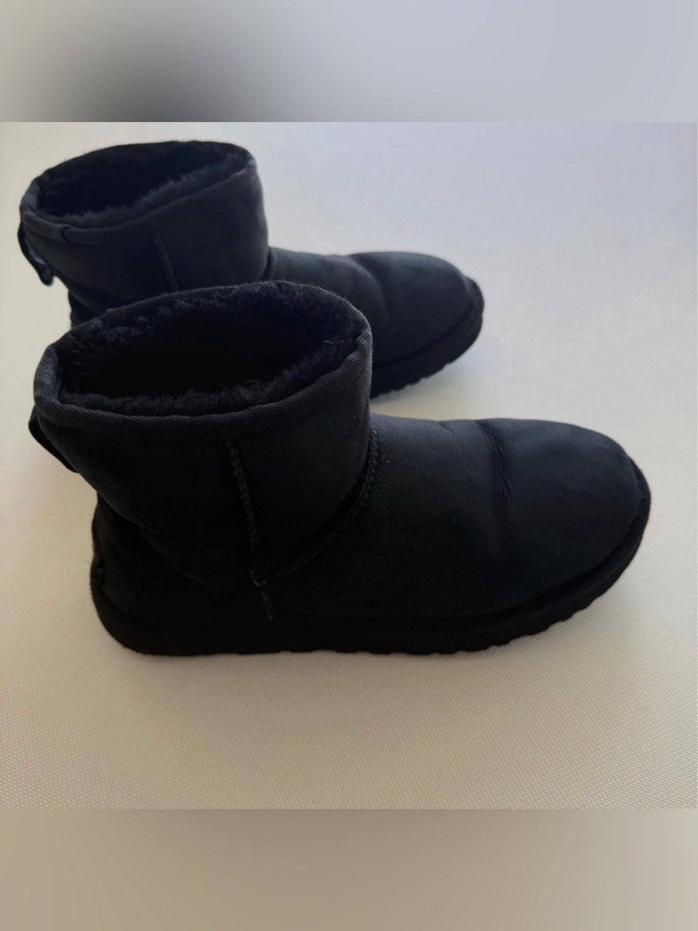UGG Black Short Shearling-Lined Boots